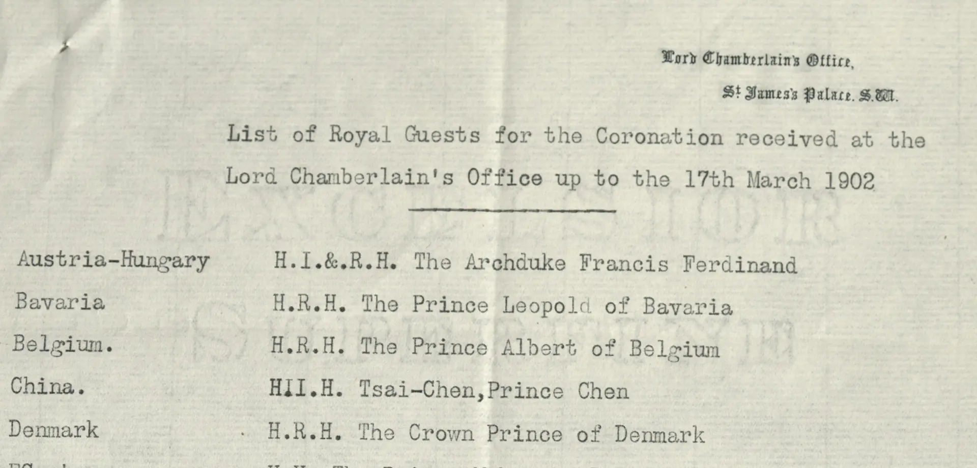 Royal Guests at the Coronation of Edward VII