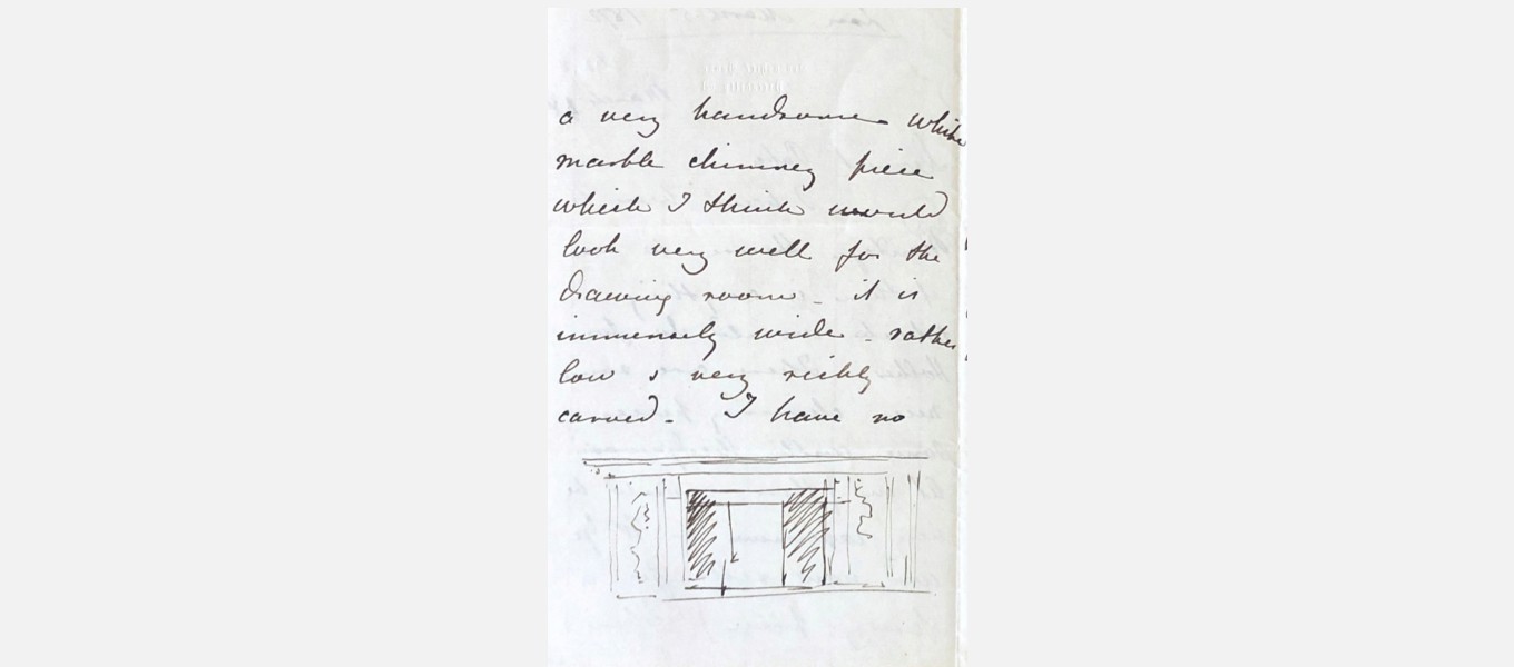 Sketch of marble chimneypiece