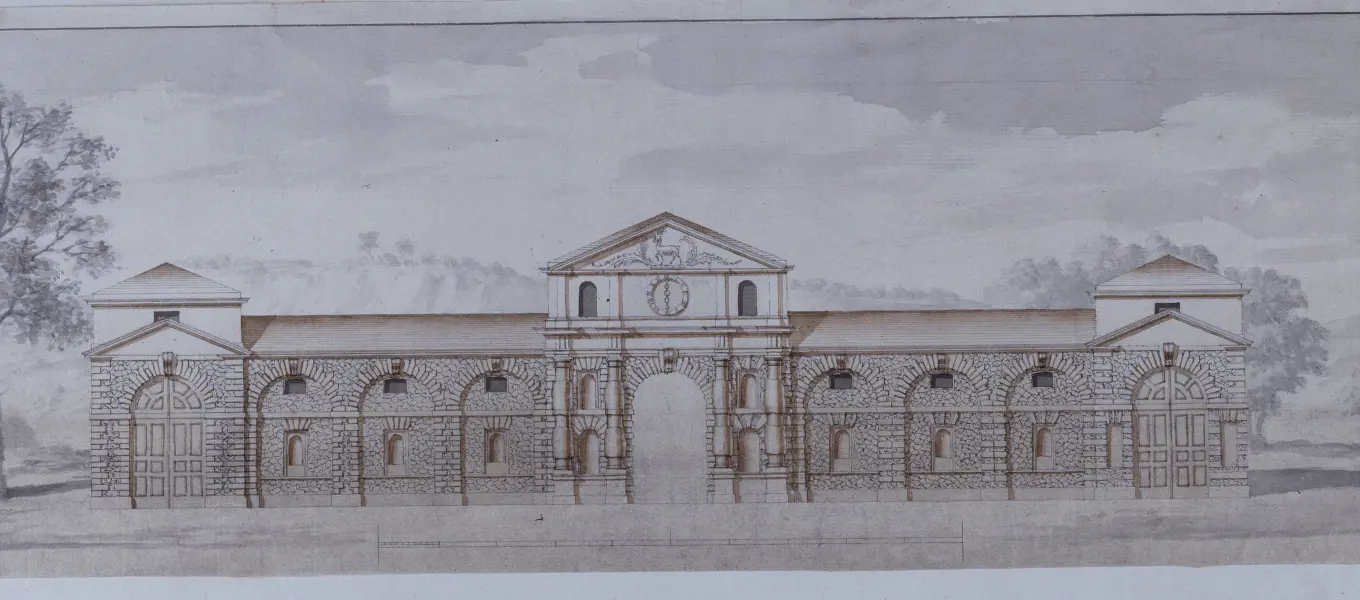 An early design for the Stables by James Paine