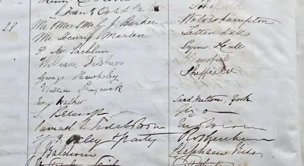 A Visitor from Lyme Hall, 1849
