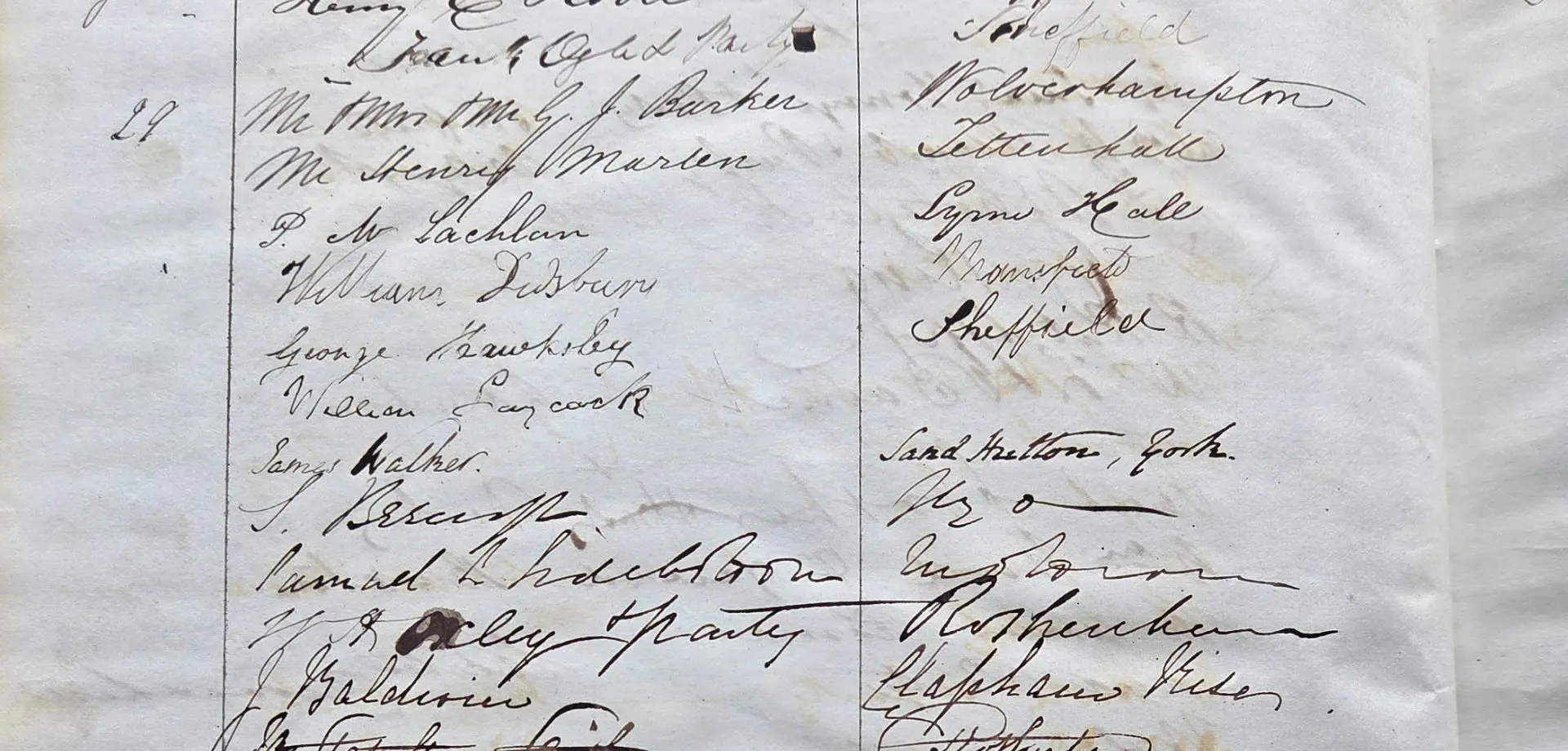 A Visitor from Lyme Hall, 1849