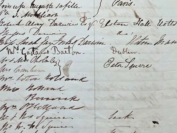 Robert Darwin's visit to Chatsworth