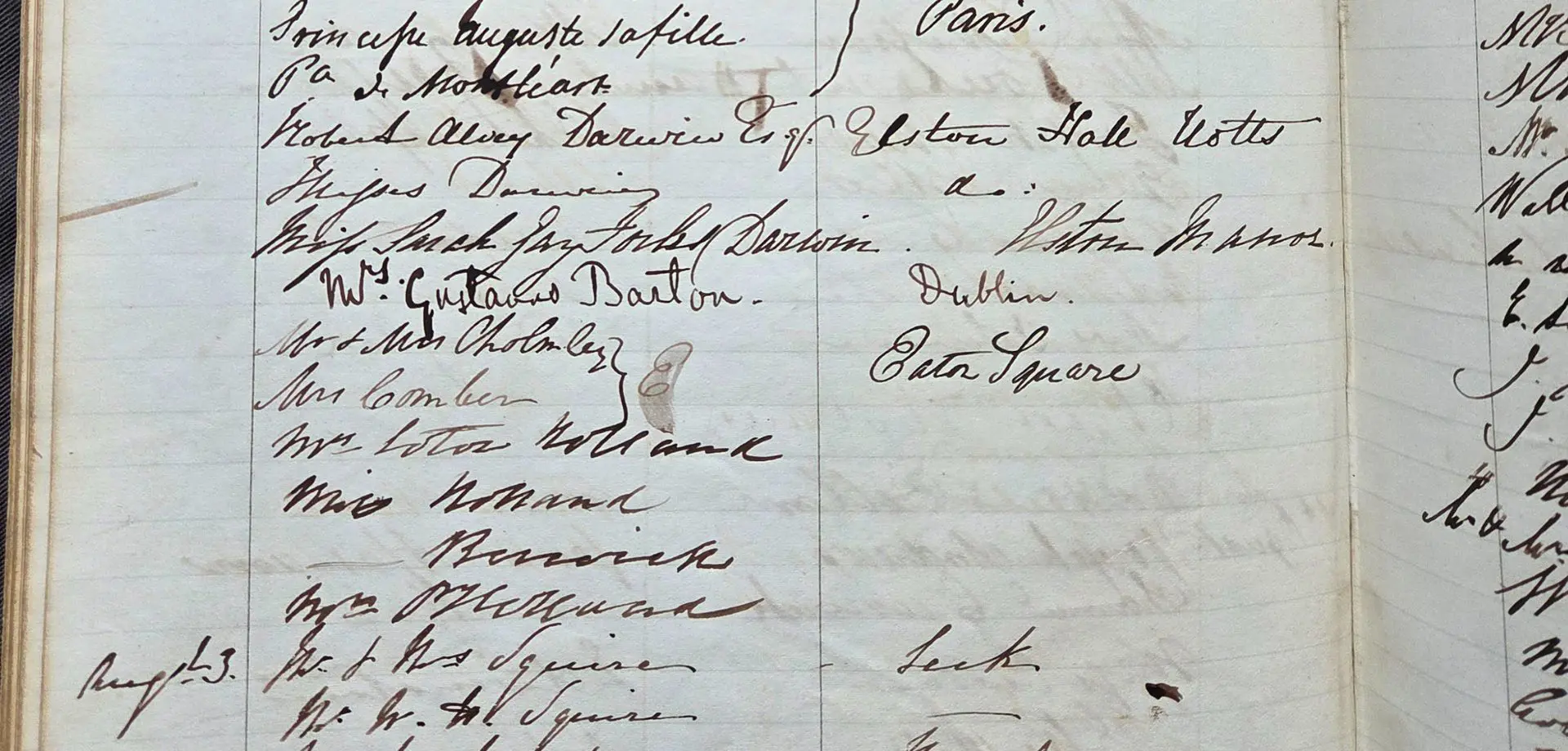 Robert Darwin's visit to Chatsworth